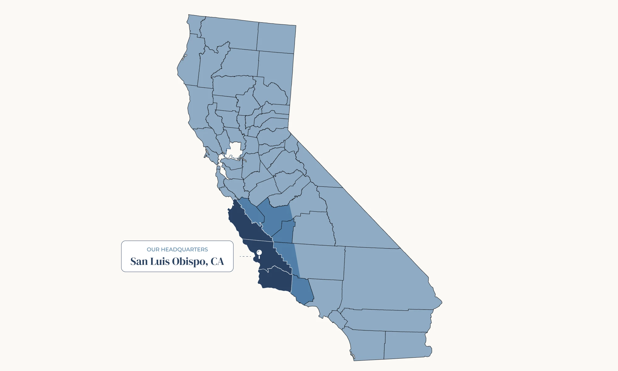 Map showing CSI delivery coverage in California