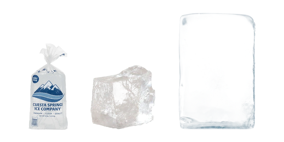 Block Ice Sizes - Cuesta Springs Ice